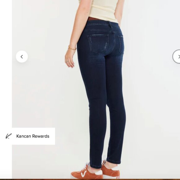 KanCan Debbie Stretch Waist Maternity Skinny Jeans Dark Wash, Sz 28 - Picture 4 of 11